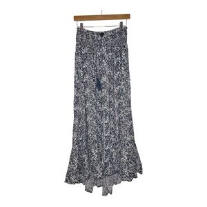 Rachel Zoe Floral Blue Maxi Skirt NWT
